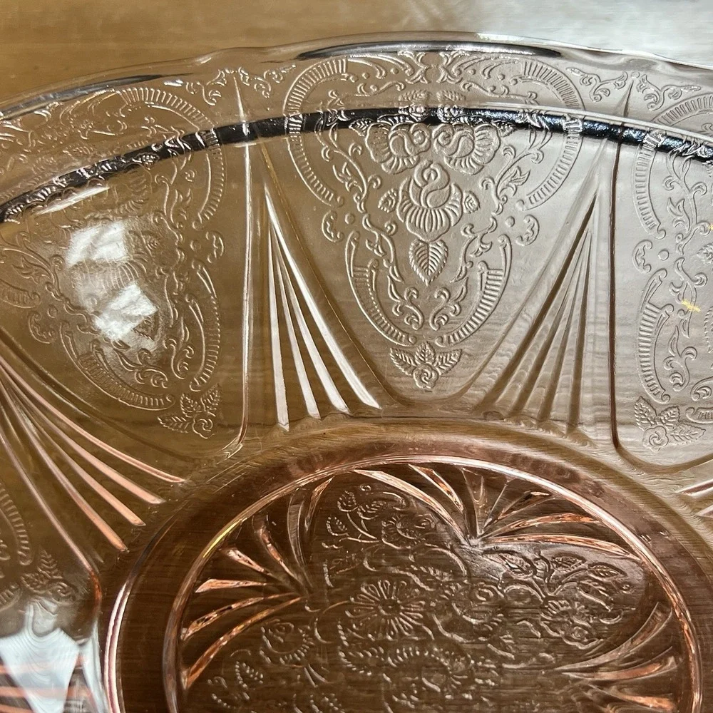 Hazel‎ Atlas Royal Lace Pink Depression Glass 10